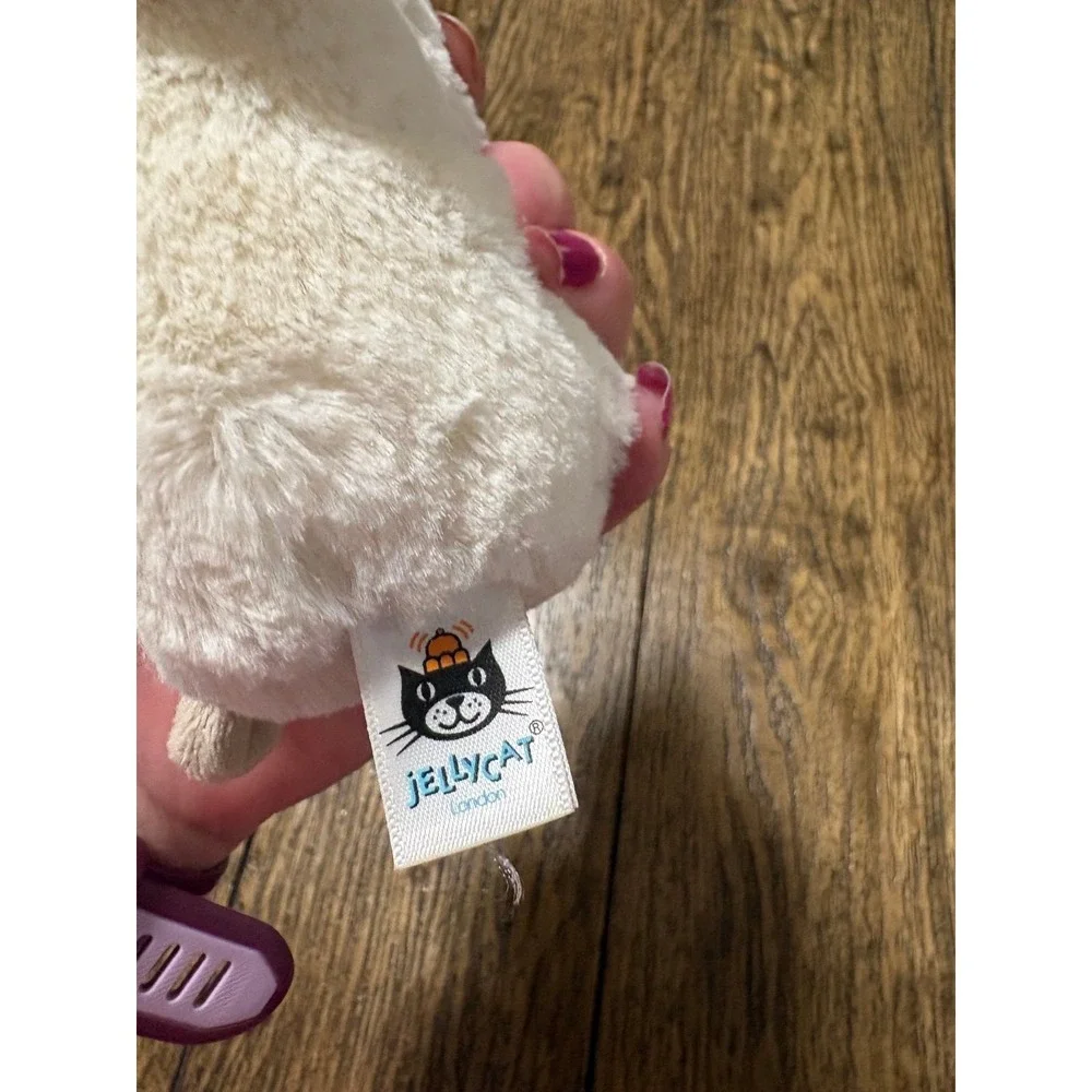 JellyCat Bashful Snowy Owl Plush 6" Small Mini Cream White Bird Gray Beak/Feet - Picture 3 of 3